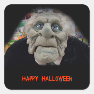 Alte Männergaske im schwarzen Hintergrund Quadratischer Aufkleber