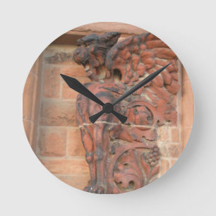 Alte Marktkatze Runde Wanduhr