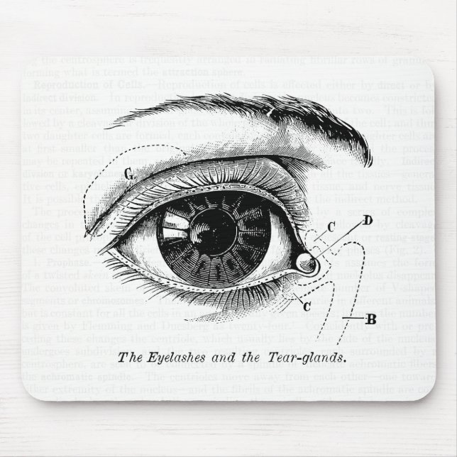 Alte Medizin, die das menschliche Auge Zeichne Mousepad (Vorne)