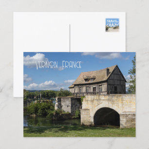 Alte Meile an der Seine, Vernon Feiertagspostkarte