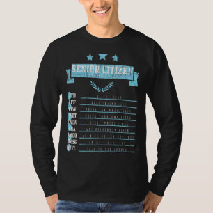 Alte Menschen Senioren Simste Codes, die in Bedrän T-Shirt