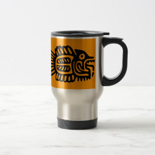 Alte mexikanische Fisch Motif Aluminium Travel Mug Reisebecher