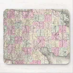 Alte Michigan-Karte (1855) Mousepad