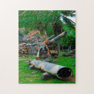 Alte militärische Artillerie. Saipan Marianen.