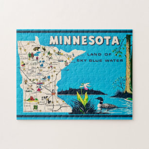 Alte Minnesota-Karte 11x14