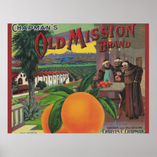 Alte Mission Label Plakat