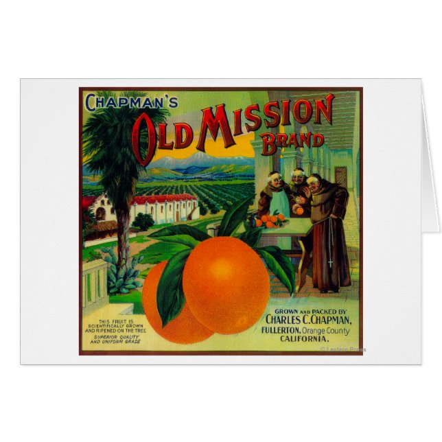 Alte Mission Orange LabelFullerton, CA (Vorderseite (Horizontal))