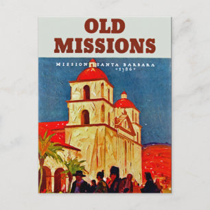 Alte Missionen ~ Santa Barbara Postkarte