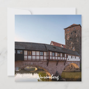 Alte mittelalterliche Brücke in Nürnberg, Deutschl