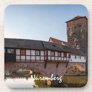 Alte mittelalterliche Brücke in Nürnberg, Deutschl Getränkeuntersetzer