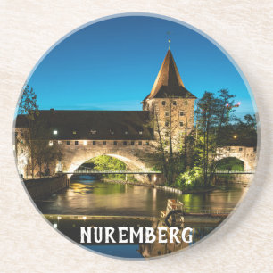 Alte mittelalterliche Brücke in Nürnberg Getränkeuntersetzer