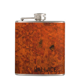 Alte mittelalterliche lederne Buch-Abdeckung Flachmann