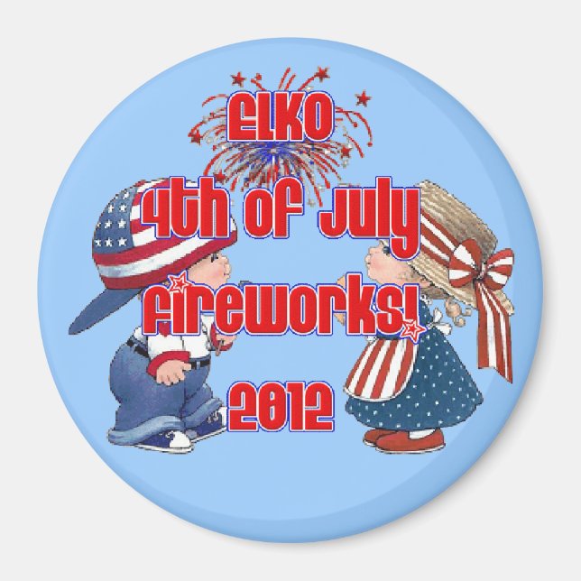 Alte Mode 4. Juli Elko Magnet (Vorne)