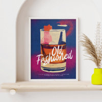 Alte Mode Klassischer Cocktail Retro Art