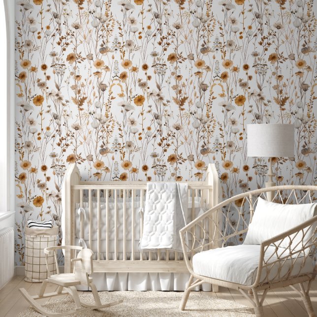 Alte Mode Retro-Wildblume Getrocknete Vintage Blum Tapete (Kinder)