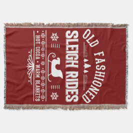 Alte Mode Sleigh Rides Blanket Geschenk Decke