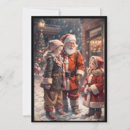Alte Mode Weihnachtskarte Feiertagskarte