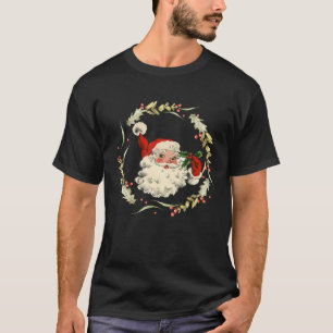 Alte Mode Weihnachtsmann Gesicht Weihnachten Weihn T-Shirt