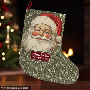 Alte Mode Weihnachtsmann Weihnachten Strumpf Chic Großer Weihnachtsstrumpf