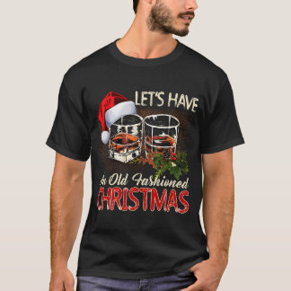 Alte Mode Whiskey Weihnachten - Bourbon Cocktail T-Shirt