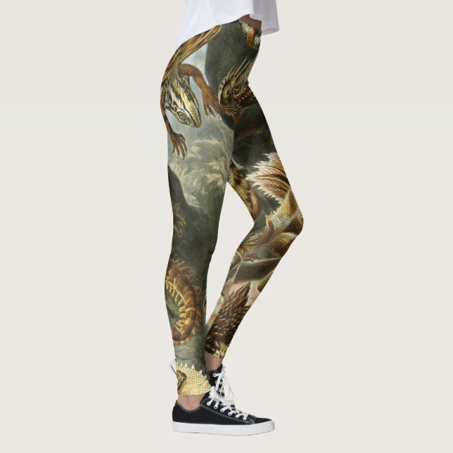 Alte Modeillustration Lacertilia Ernst Haeckels Leggings (Rechts)