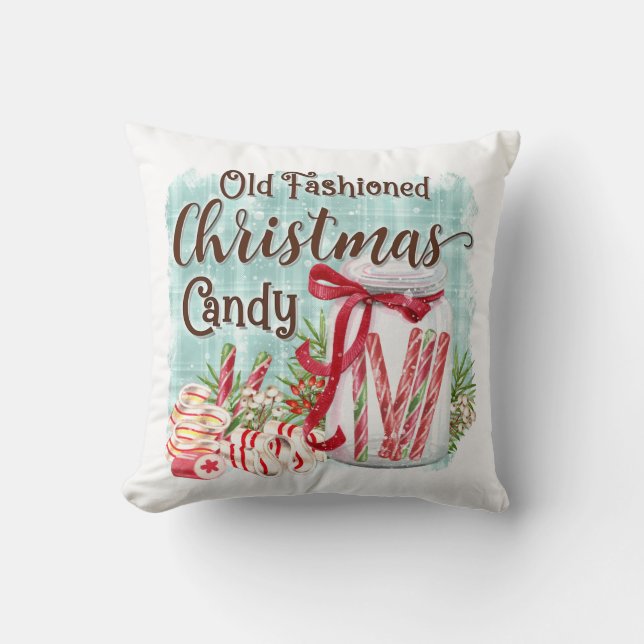 Alte modische Candy Weihnachts-Wohngestaltung Kissen (Vorderseite)