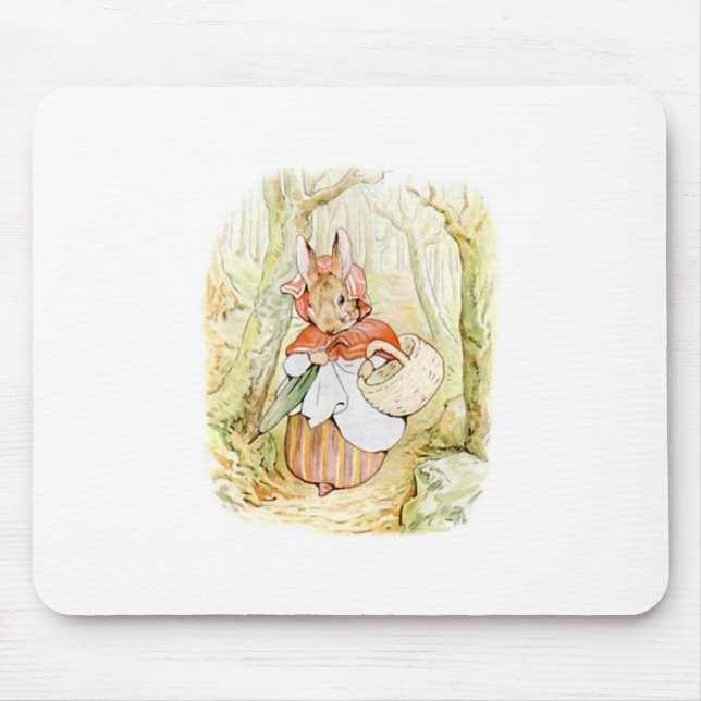 Alte Mrs Rabbit (Rotkäppchen) (B Potter) Mousepad (Vorne)