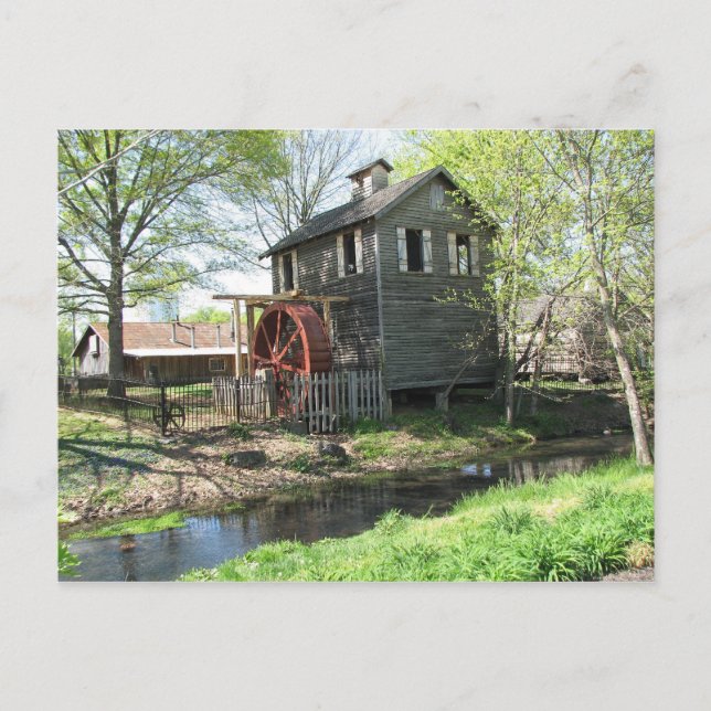 Alte Mühle und Bach Postkarte (Vorderseite)