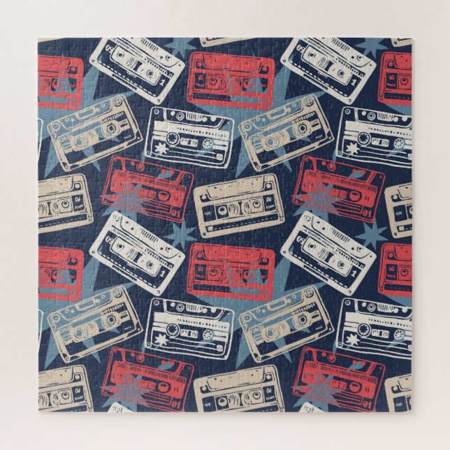 Alte Musikkassetten Vintag nahtlos (Vertikal)