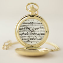 Alte Musikmanuskript-Taschenuhr