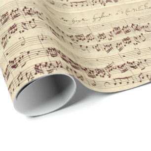 Alte Musiknoten - Bach-Musikblatt Geschenkpapier