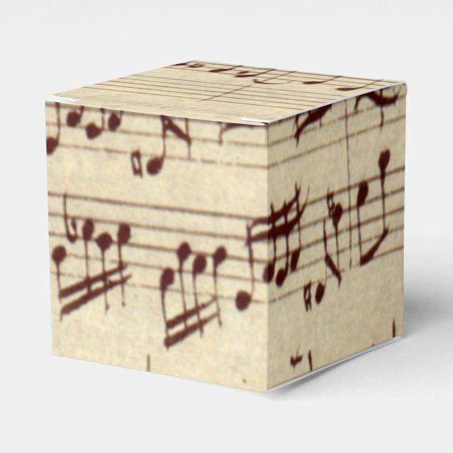 Alte Musiknoten - Bach-Musikblatt Geschenkschachtel (Vorderseite)