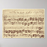 Alte Musiknoten - Bach-Musikblatt