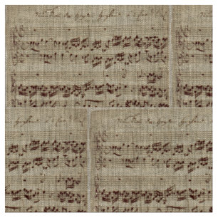 Alte Musiknoten - Bach-Musikblatt Stoff