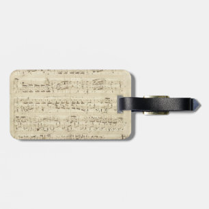 Alte Musiknoten - Chopin-Musikblatt Gepäckanhänger