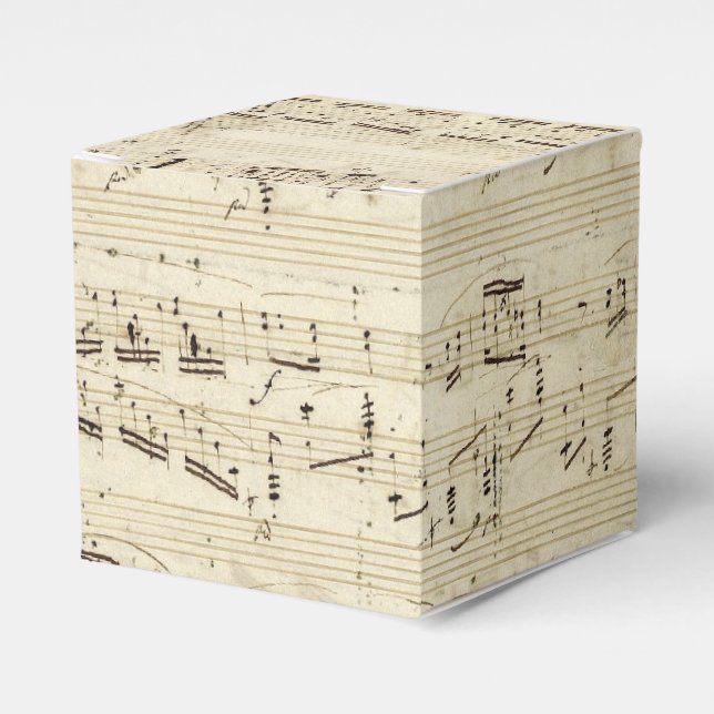 Alte Musiknoten - Chopin-Musikblatt Geschenkschachtel (Vorderseite)