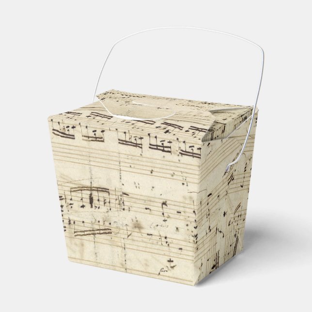 Alte Musiknoten - Chopin-Musikblatt Geschenkschachtel (Vorderseite)