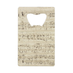 Alte Musiknoten - Chopin-Musikblatt Kreditkartenflaschenöffner