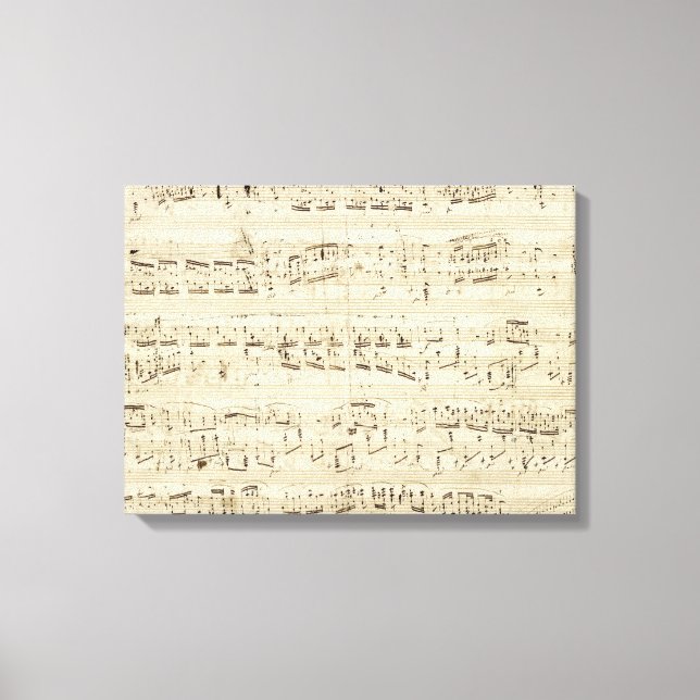 Alte Musiknoten - Chopin-Musikblatt Leinwanddruck (Vorderseite)