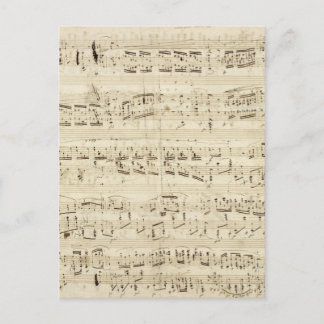 Alte Musiknoten - Chopin-Musikblatt Postkarte