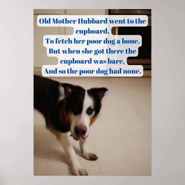 Alte Mutter Hubbard, Comic aussehen Poster (Vorne)