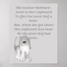 Alte Mutter Hubbard niedlicher Cartoon Spaß in Gra