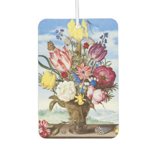 Alte niederländische Blumenstilleben des Goldenen  Autolufterfrischer