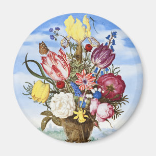 Alte niederländische Blumenstilleben des Goldenen  Magnet