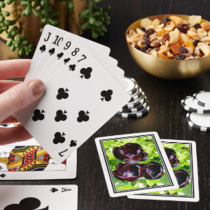 Alte niederländische lila grüne schwarze Tulpen Fo Spielkarten