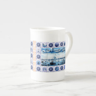 Alte niederländische maritime Holland Delftware-St Prozellantasse