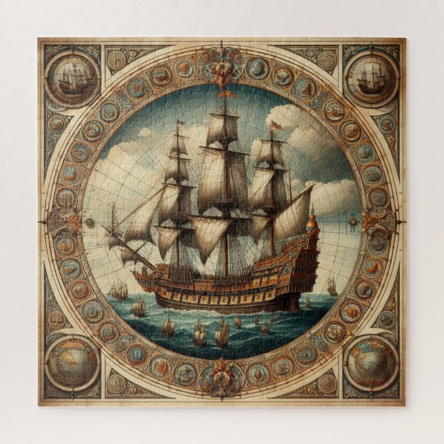 Alte niederländische (Niederlande) Saling Ships 2 (Vertikal)