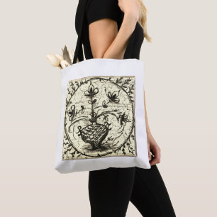 Alte norddeutsche Kachel, Vintage Keramik Tasche