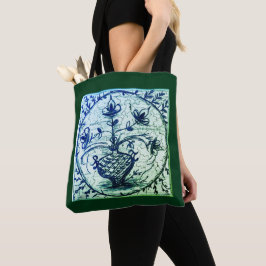 Alte norddeutsche Kachel, Vintage Keramik Tasche