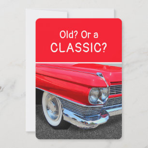Alte oder klassische 1960 Cadillac lustige Geburts Karte